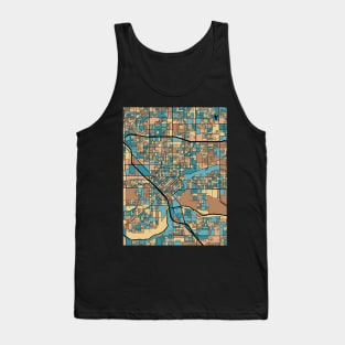 Modesto Map Pattern in Mid Century Pastel Tank Top